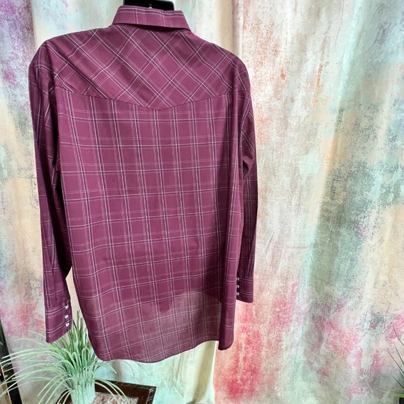 📌Ely Cattleman Men's Long Sleeve Plaid Western Shirt - Picture 2 of 14